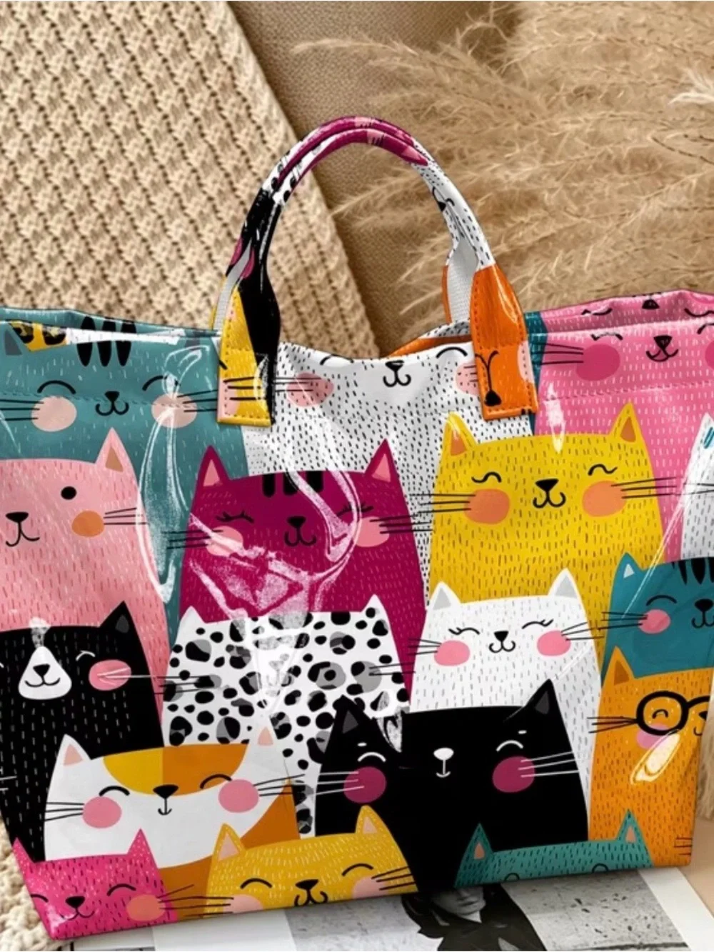 CATS, CATS AND MORE CATS #2! PVC Tote ~by GECKO